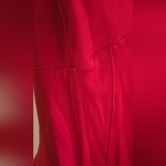 Bebe Sweetheart Racy Red Bodycon Zanzibar Knit Dress Peplum Valentines 90s y2k - Picture 7 of 13